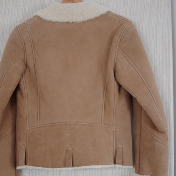 Golden Goose venezia Shearling Cropped  Savannah Brown  Women Jacket Size:S - Picture 8 of 14